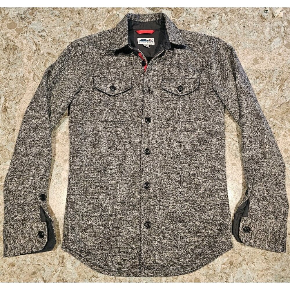 Edgevale XS North Coast Jacket Shirt  Gray Wool Blend Shacket Sweater